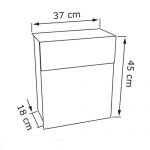Casuta postala cu montare pe perete si kit de instalare inclus Guerrero Inox IOS 2