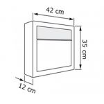 Cutie postala cu suport inclus si capac din inox Quintana InoxDoor IOS 5