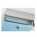 Cutie postala din otel vopsit cu pulbere si sticla acrilica albastra Cuaro IOS 6