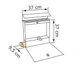 Cutii postale din inox cu suport de reviste si fata din sticla acrilica Cuaro Inox IOS 2
