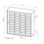 Casuta postala colectiva din otel tratat special cu montare pe suport Guazu JOM 3