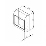 Casuta postala cu doua compartimente pentru corespondenta Skinner MEF 3