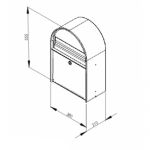 Casuta postala din inox de exterior pentru casa Hill MEF 2