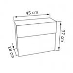 Casuta postala din inox de interior cu materiale de montare incluse Tecate Inox IOS 3