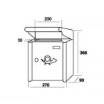 Casuta postala din otel acoperit cu pulbere cu volum mic de depozitare Cuenca JOM 3