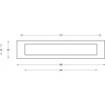 Compartiment mesaje postale din alama lacuita cu montare pe usa Balleza BRE 2