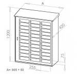 Cutie postala pentru corespondenta cu 36 de compartimente pentru scarile de bloc Higinio JOM 3