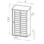 Cutii postale cu 24 de casute postale ideale pentru scari de bloc si apartamente Colony JOM 3