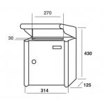 Cutii postale cu design elegant si montare pe perete cu placuta pentru nume Latacunga JOM 7