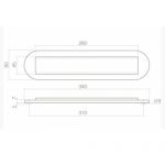 Slot oval din otel inoxidabil cu suruburi necesare montarii incluse Frontera BRE 2