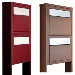 Casuta postala dubla cu fanta din otel inoxidabil si suport inclus Balloon IOS 2