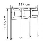 Casuta primire corespondenta postala cu trei compartimente cu chei individuale Deltoidea IOS 2
