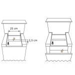 Casute postale de casa pentru exterior cu suport inclus si amplasare la sol Flannel IOS 7