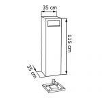 Casute postale multiple din otel acoperit cu pulbere si montare la sol Bluebell IOS 8