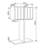 Casute postale pentru scari de bloc si apartamente cu 6 sloturi si fixare la sol Wishbone IOS 6