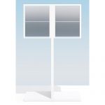 Cutie pentru posta cu patru compartimente cu clapete din inox Watsonia IOS 2