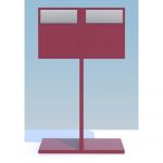 Cutie postala dubla din otel cu clapete din inox pentru doi utilizatori Silene IOS 4