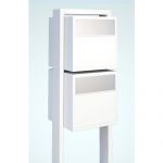 Cutie postala dubla pentru casa cu clapete din otel inoxidabil Clarkia IOS 5