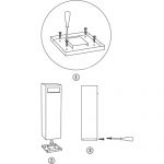 Cutie postala multipla cu trei compartimente si fanta din inox Bouvardia IOS 7