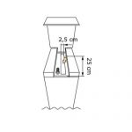 Cutie postala pentru casa cu montare la sol si suport inclus Flax IOS 5