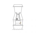 Cutie postala pentru casa cu montare la sol si suport inclus Flax IOS 6