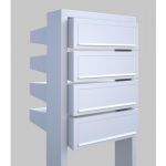 Cutie postala pentru casa si bloc cu patru sloturi pentru corespondenta postala Nerine IOS 3