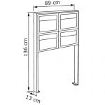 Cutii postale pentru apartamente cu patru compartimente individuale Bellflower IOS 6