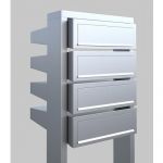 Linaria IOS - cutie postala cu patru compartimente pentru scari de bloc si casa