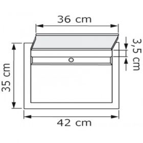 Casuta postala cu capac frontal din inox Sinaloa InoxDoor IOS 5