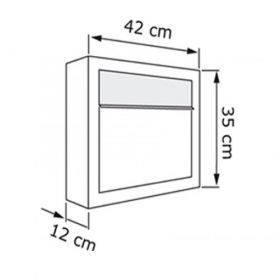 Casuta postala cu capac frontal din inox Sinaloa InoxDoor IOS 7