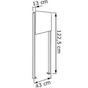 Casuta postala cu stativ si parte frontala din otel inoxidabil Parras InoxDoor IOS 7