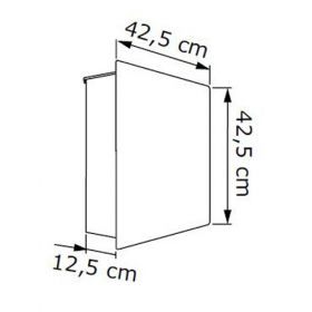 Casuta postala de interior cu design patrat si usa din inox Mapimi InoxDoor IOS 5