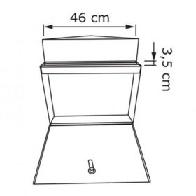 Casuta postala de interior fata inox cu design plic Bacalar InoxDoor IOS 7