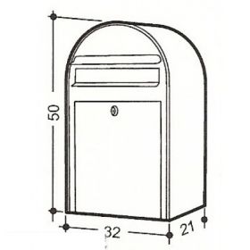 Casuta postala livrata cu doua chei Blumenau Inox BOB 3