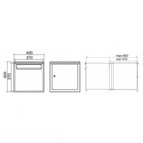 Casute postale de perete cu usa din inox si manson reglabil din otel zincat Fuego Inox BOB 5