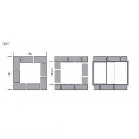 Casute postale de perete cu usa din inox si manson reglabil din otel zincat Fuego Inox BOB 6