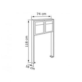 Casute postale spatioase si stabile pentru case duplex Jemenos Inox IOS 2