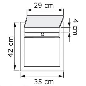 Cutie postala capac inox cu doi ani garantie Federal InoxDoor IOS 3