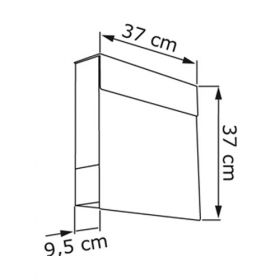 Cutie postala din otel cu capac frontal si material montare incluse Cristobal InoxDoor IOS 6