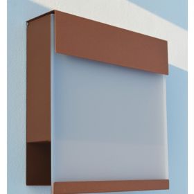Cutii postale cu montare pe perete din otel vopsit si sticla acrilica de culoare alba Valladolid IOS 2