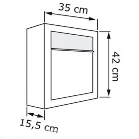 Cutii postale din inox cu suport inclus si gauri pentru fixare Cosio Inox IOS 5