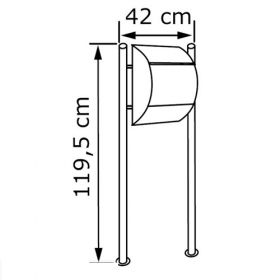 Cutii postale inox cu stativ si kit de montare Zacatecas Inox IOS 5