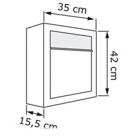 Set de patru cutii postale cu stativ de montare inclus Asientos IOS 8