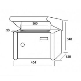 Casuta postala compacta pentru plicuri si pliante cu montare pe perete Shell JOM 3