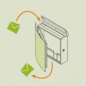 Casuta postala din inox blocabila cu chei Comerio MACH 3