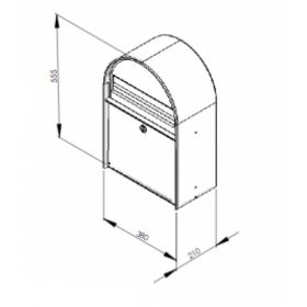 Casuta postala din inox de exterior pentru casa Hill MEF 2