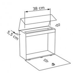 Casuta postala din inox de interior cu materiale de montare incluse Tecate Inox IOS 2