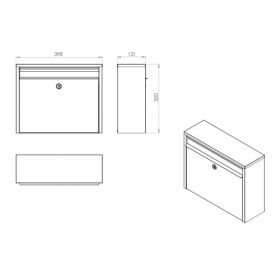 Casuta postala din inox rezistenta la rugina Keith Inox MEF 2