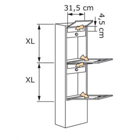 Casuta postala fabricata din otel inoxidabil pentru case tip duplex Grande Inox IOS 3