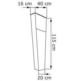 Casuta postala triunghiulara de exterior cu usa din inox Palizada InoxDoor IOS 7